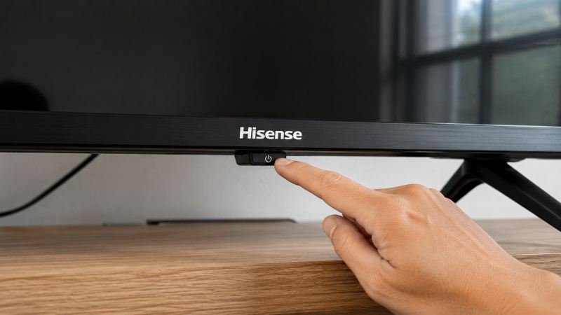 tombol power TV Hisense