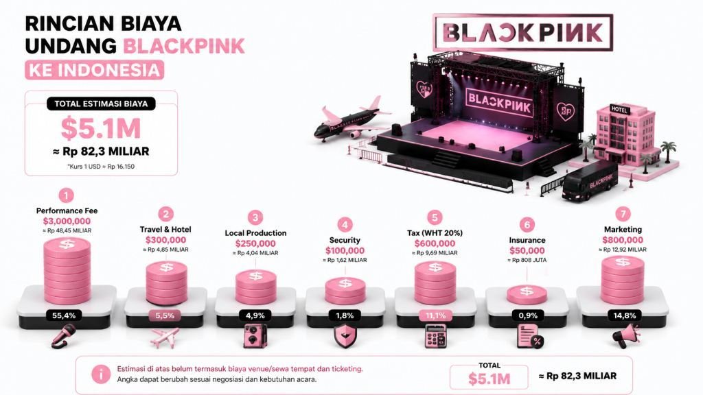 Biaya Mengundang BLACKPINK ke Indonesia