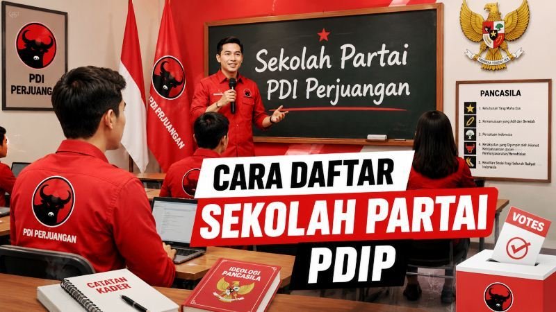 Cara Daftar Sekolah Partai PDIP
