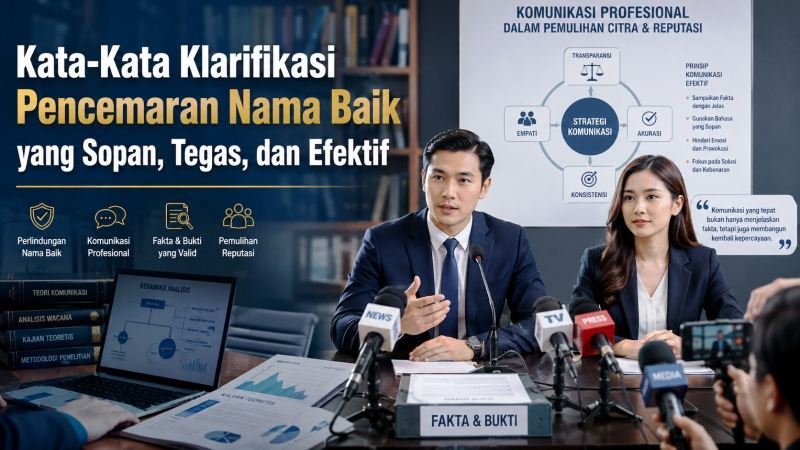 Kata-Kata Klarifikasi Pencemaran Nama Baik
