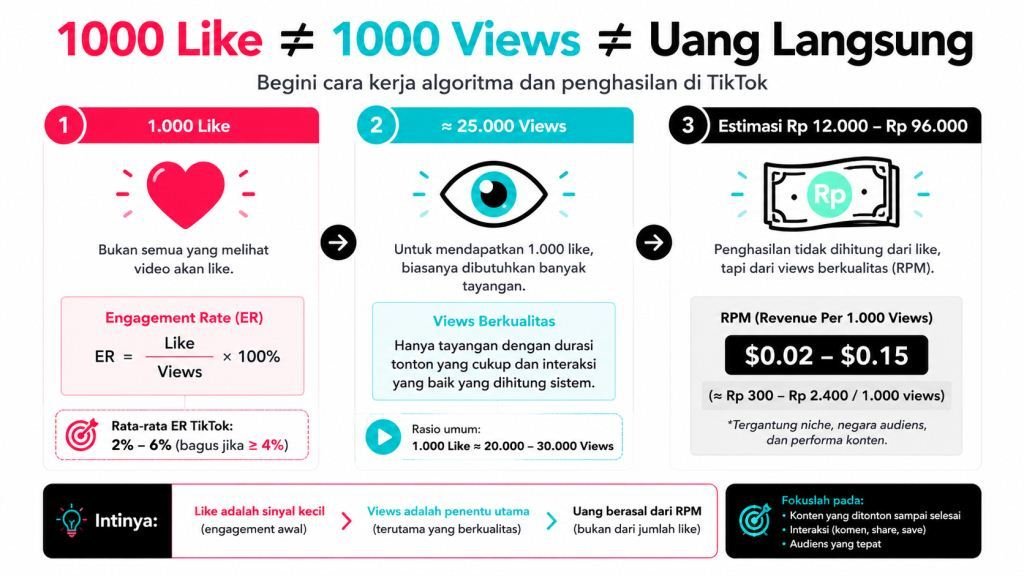 1000 Like TikTok Berapa Rupiah