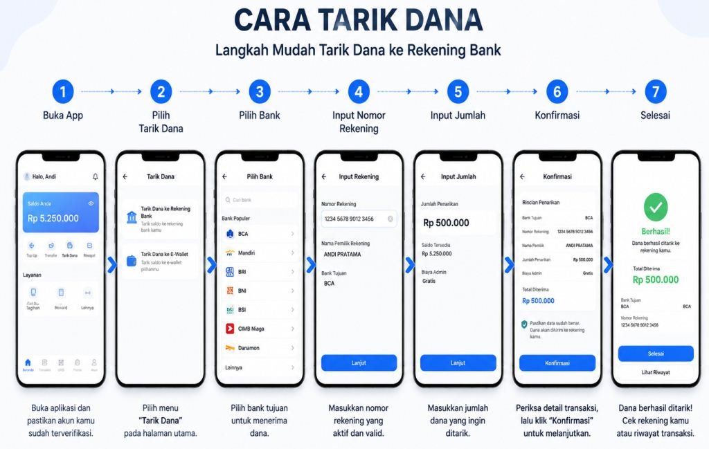 Cara Menarik Uang ke Rekening Bank