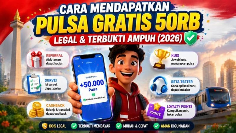 Cara Mendapatkan Pulsa Gratis 50rb