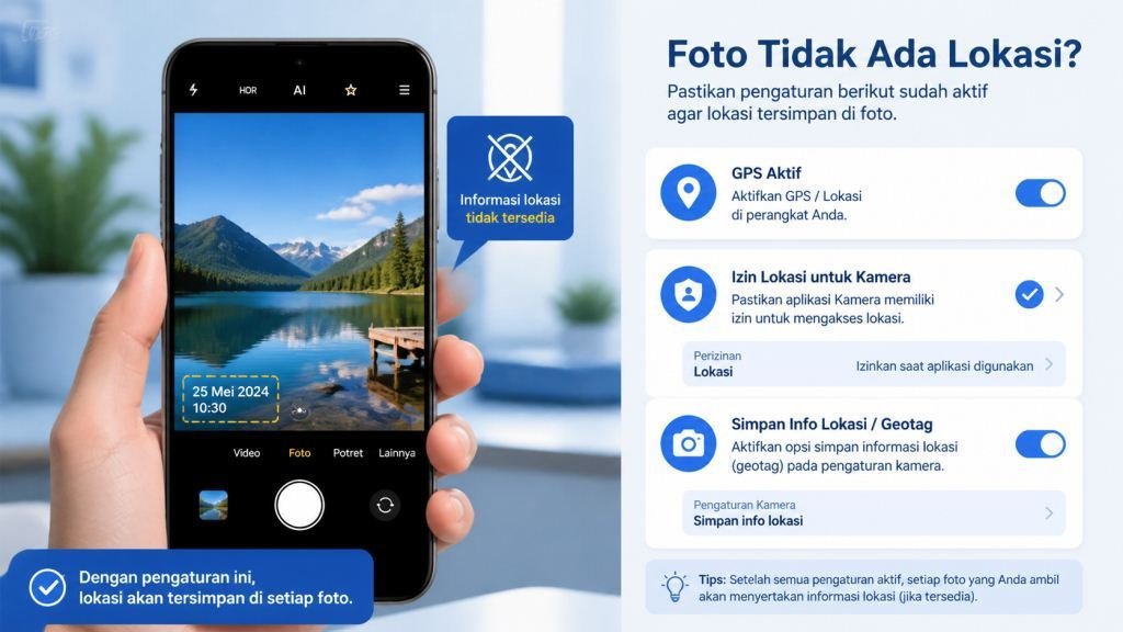 Cara Mengatasi Timestamp Tidak Muncul Lokasi