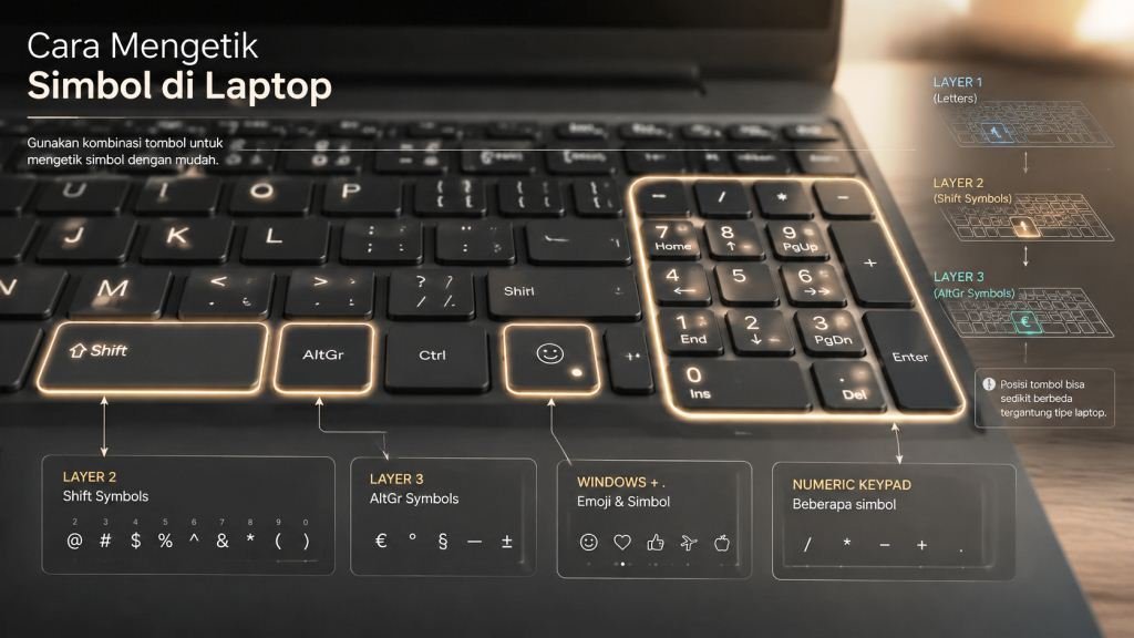 Cara Mengetik Simbol di Laptop