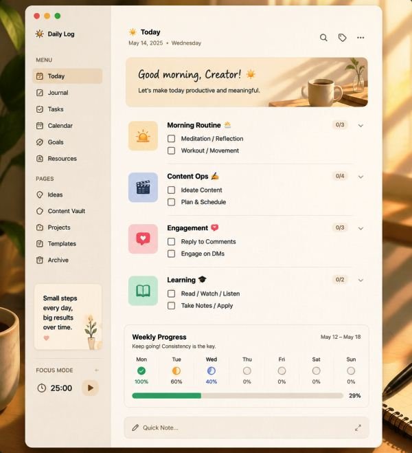 Checklist Harian untuk Menjaga Momentum