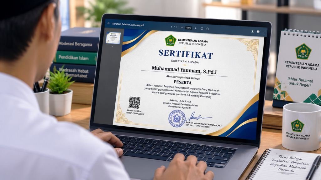 Contoh Sertifikat Pintar Kemenag